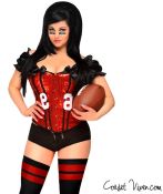 Red Sexy Football Corset Costume