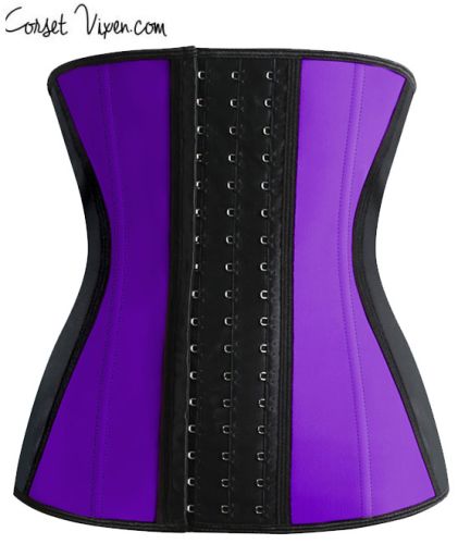 Latex Waist Training Corset (Color: PTP: Purple)
