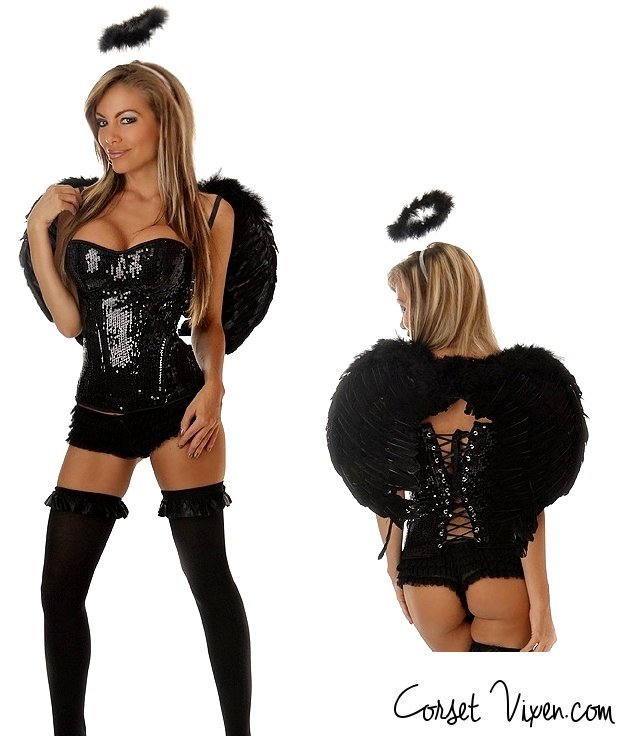 Dark Angel Sequin Corset Costume