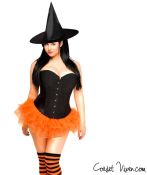 Orange Corset Pin-Up Witch Costume