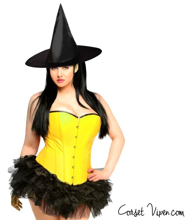 Pin-up Yellow Witch Corset Costume