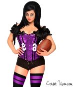 Purple Sexy Football Corset Costume