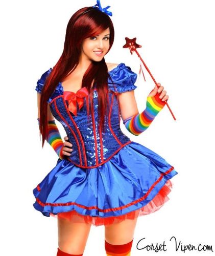 Rainbow Hottie Corset Costume