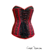 Red Steampunk Overbust Corset