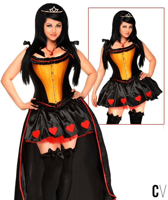 Sexy Heart Queen Corset Costume