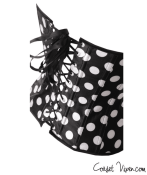 Strapless Black And White Polka Dot Corset