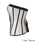 Vintage Black and White Polka Dot Corset