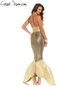 Adult Golden Glitter Mermaid Costume