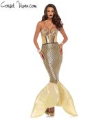 Adult Golden Glitter Mermaid Costume
