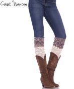 Crochet Knit Knee Slouch Socks