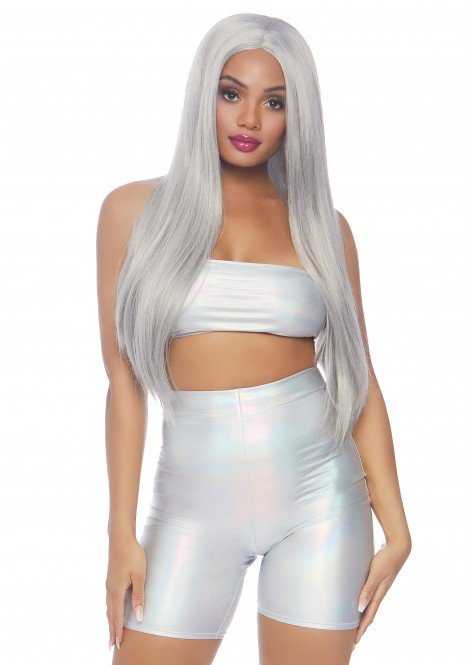 Holographic Bandeau And Shorts Set