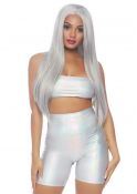 Holographic Bandeau And Shorts Set