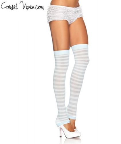 Opaque Striped Leg Warmers