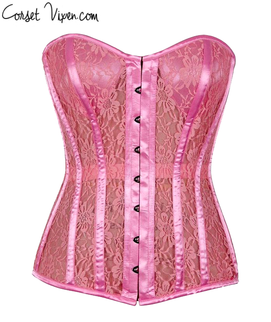 Pink Lace Molded Cup Corset
