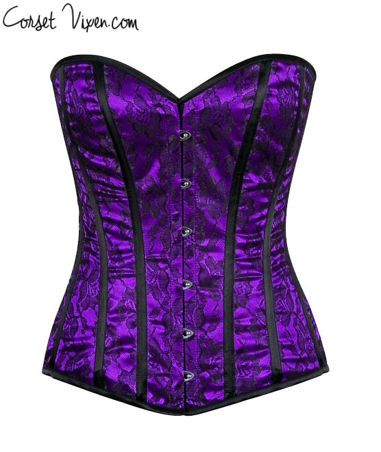 Purple Lace Overbust Corset