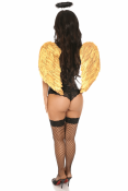 Sexy Lavish 3 PC Golden Gothic Angel Corset Costume