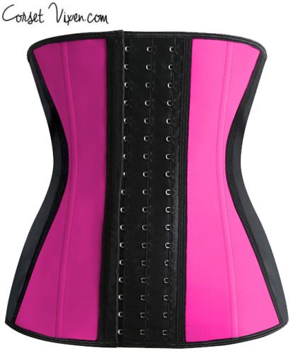 Latex Waist Training Corset (Color: PTP: Pink)